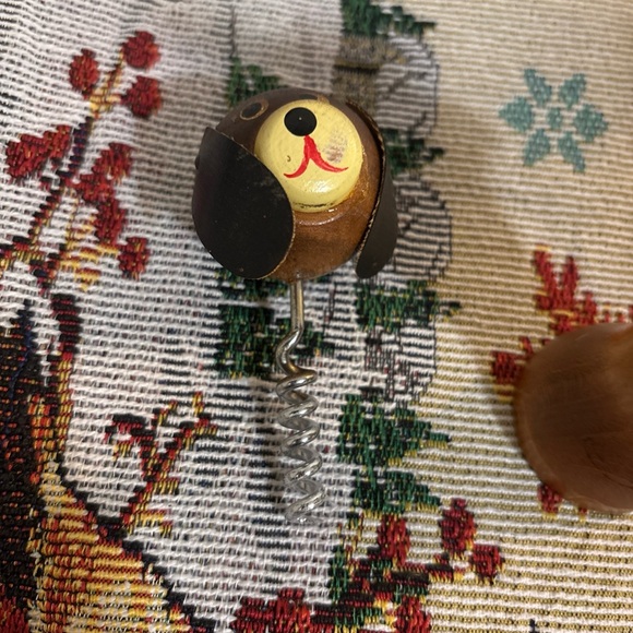 Vintage Wooden Dog Cork Screw and bottle opener - Picture 2 of 5